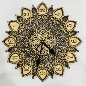 Premium Mandala Wall Timepiece wooden mandal wall clock home decor
