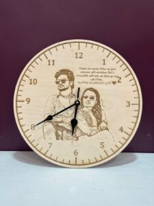 customized wooden wall clock home decor
