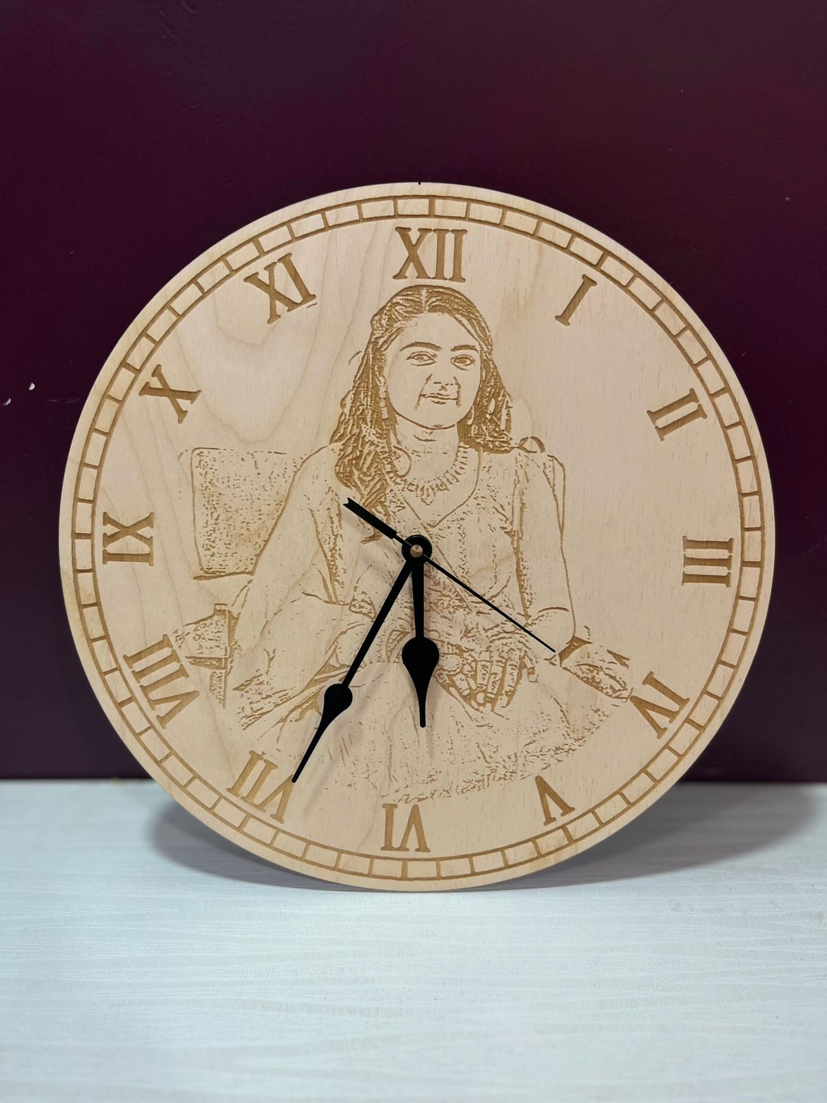 customized wooden wall clock home decor