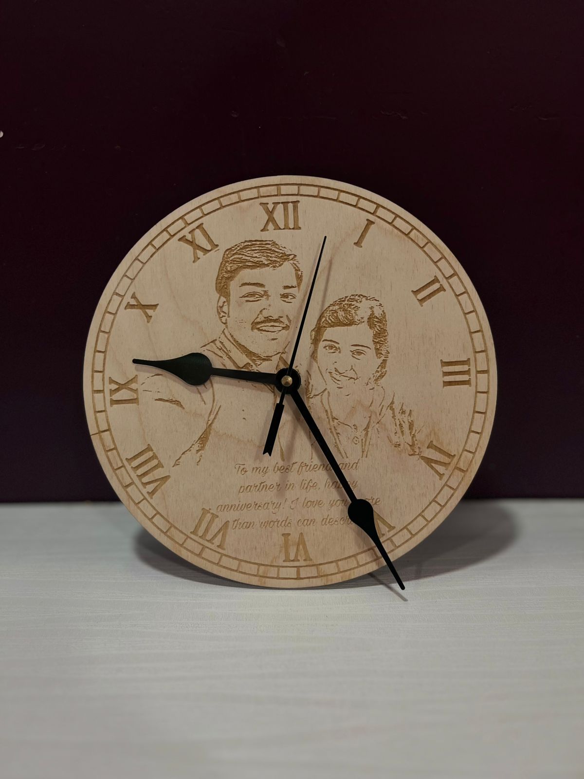 customized wooden wall clock home decor
